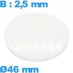 Verre 46 mm avec base bombé de montre en verre minéral circulaire