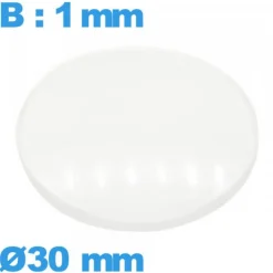 Verre 30 mm avec base bombé montre verre minéral circulaire