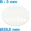 Verre 29,5 mm avec base bombé montre verre minéral circulaire