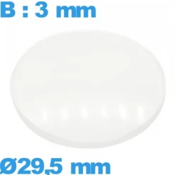 Verre 29,5 mm avec base bombé montre verre minéral circulaire