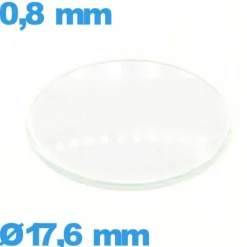 Verre 17,6 mm bombé circulaire montre verre minéral