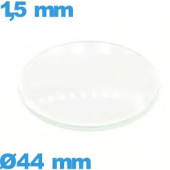 Verre 44 mm bombé circulaire montre verre minéral