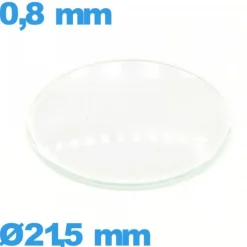 Verre 21,5 mm bombé circulaire pour montre en verre minéral