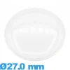 Verre 27,0 mm bombé Circulaire pour montre en Plastique