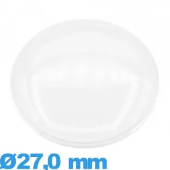 Verre 27,0 mm bombé Circulaire pour montre en Plastique