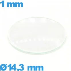 Verre 14,3 mm bombé circulaire montre verre minéral