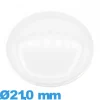 Verre 21,0 mm bombé montre acrylique Circulaire