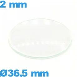 Verre 36,5 mm bombé pour montre verre minéral circulaire
