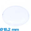 Verre 18,2 mm cambrure prononcée Circulaire pour montre en plexiglas