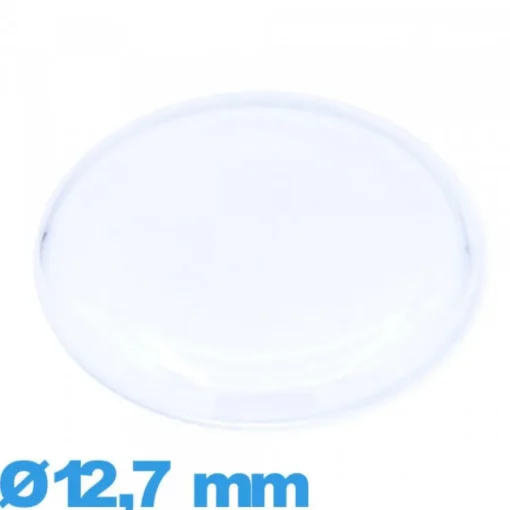 Verre 12,7 mm cambrure prononcée Circulaire de montre en Plastique