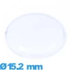 Verre 15,2 mm cambrure prononcée de montre plexiglas Circulaire