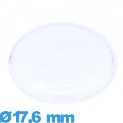 Verre 17,6 mm cambrure prononcée Circulaire montre plexiglas