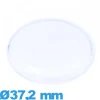 Verre 37,2 mm cambrure prononcée montre en plexiglas Circulaire