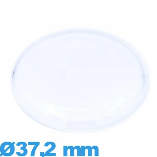 Verre 37,2 mm cambrure prononcée montre en plexiglas Circulaire