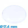 Verre 17,4 mm cambrure prononcée montre en acrylique Circulaire