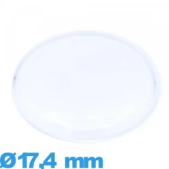 Verre 17,4 mm cambrure prononcée montre en acrylique Circulaire