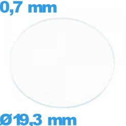 Verre 19,3 mm circulaire pour montre en verre minéral