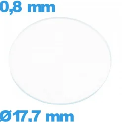 Verre 17,7 mm de montre circulaire verre minéral