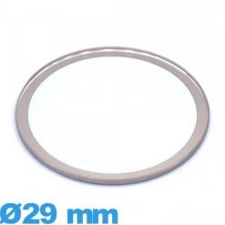 Verre 29 mm de montre plat circulaire bordure dorée verre minéral
