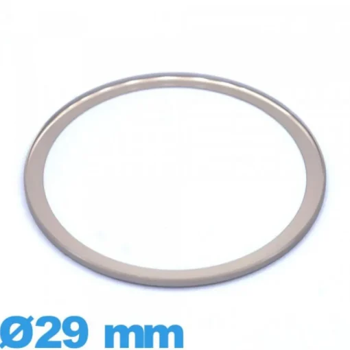 Verre 29 mm de montre plat circulaire bordure dorée verre minéral