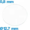 Verre 12,7 mm de montre verre minéral circulaire