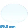 Verre 9,6 mm gousset Circulaire pour montre Plastique