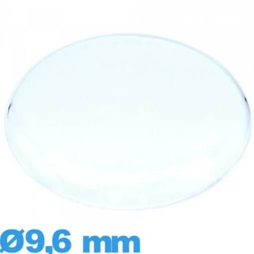 Verre 9,6 mm gousset Circulaire pour montre Plastique