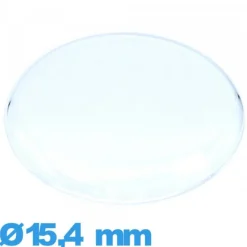 Verre 15,4 mm gousset Circulaire montre en Plastique