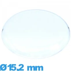 Verre 15,2 mm gousset Circulaire pour montre en Plastique