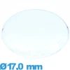 Verre 17,0 mm gousset de montre en Plastique Circulaire