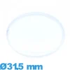 Verre 31,5 mm grand dôme pour montre Plastique Circulaire