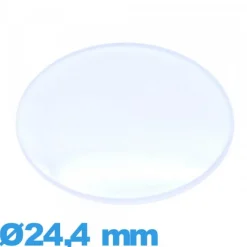 Verre 24,4 mm légèrement bombé Circulaire pour montre plexiglas