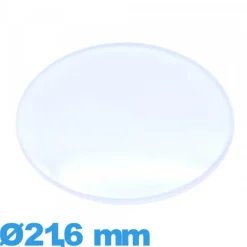Verre 21,6 mm légèrement bombé pour montre plexiglas Circulaire