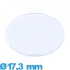 Verre 17,3 mm plat et fin de montre Plastique Circulaire