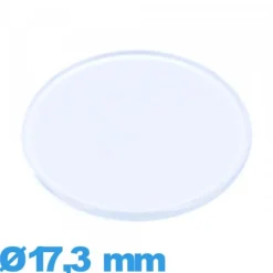 Verre 17,3 mm plat et fin de montre Plastique Circulaire