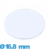 Verre 16,8 mm plat et fin de montre en plexiglas Circulaire