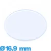 Verre 16,9 mm plat et fin montre Plastique Circulaire