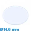 Verre 14,6 mm plat et fin pour montre en acrylique Circulaire