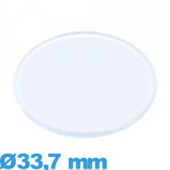 Verre 33,7 mm plat et fin pour montre en acrylique Circulaire