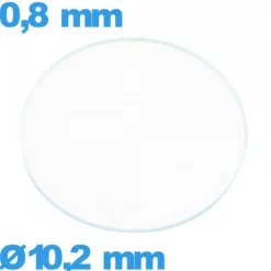 Verre 10,2 mm pour montre circulaire verre minéral