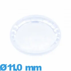 Verre acrylique Circulaire montre 11,0 mm à facettes saphir