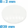 Verre avec base 39 mm bombé circulaire pour montre verre minéral