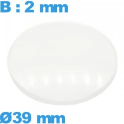Verre avec base 39 mm bombé circulaire pour montre verre minéral