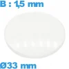 Verre avec base bombé circulaire en verre minéral 33 mm montre
