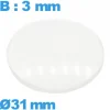 Verre avec base montre 31 mm verre minéral circulaire bombé