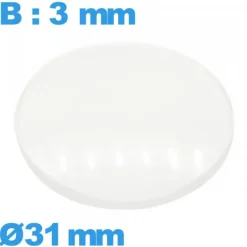 Verre avec base montre 31 mm verre minéral circulaire bombé