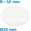 Verre avec base pour montre 25 mm en verre minéral circulaire bombé