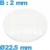 Verre avec base pour montre 22,5 mm en verre minéral circulaire bombé