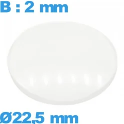 Verre avec base pour montre 22,5 mm en verre minéral circulaire bombé