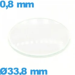 Verre bombé 33,8 mm de montre circulaire en verre minéral